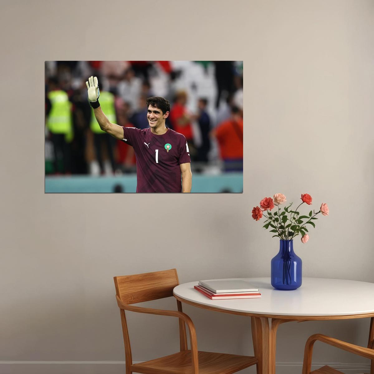 Yassine Bounou Morocco National Team World Cup Fans Poster Wall Art Print Home Wall Decor - xonomax