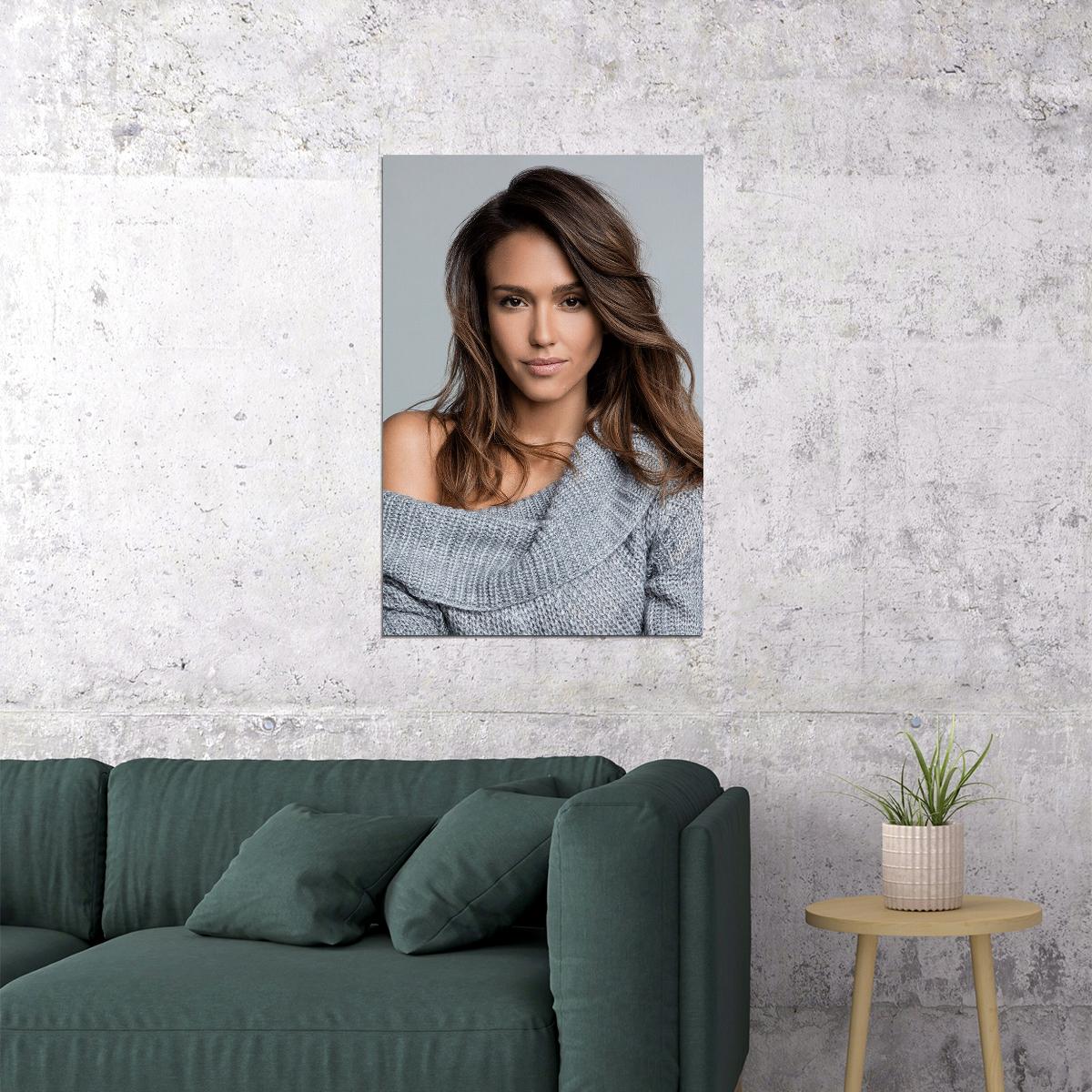 Jessica Alba Celebrity Movie Actress Artist Poster Wall Art Print Home Wall Decor
