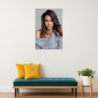 Jessica Alba Celebrity Movie Actress Artist Poster Wall Art Print Home Wall Decor
