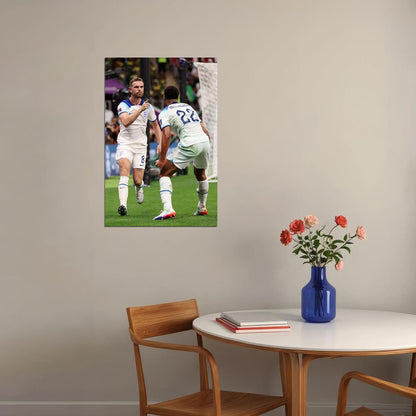 Jordan Henderson Jude Bellingham England World Cup Poster Wall Art Print Home Wall Decor