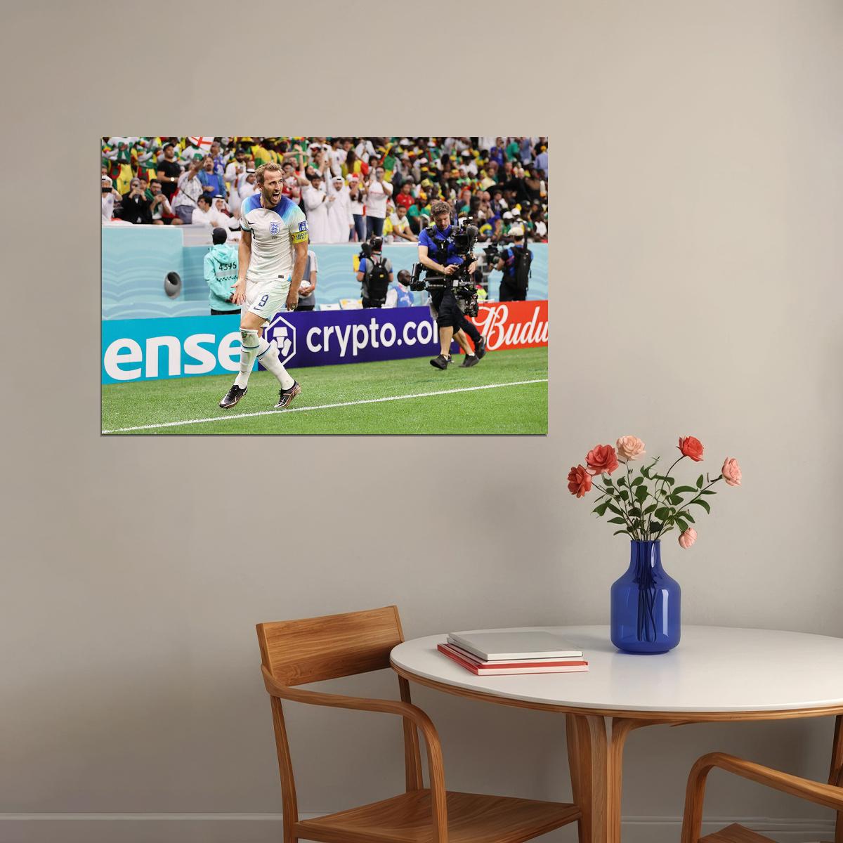 Harry Kane Goal Celebration England World Cup Football Poster Wall Art Print Home Wall Decor - xonomax