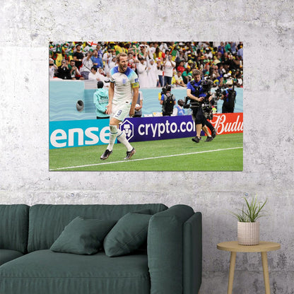 Harry Kane Goal Celebration England World Cup Football Poster Wall Art Print Home Wall Decor - xonomax