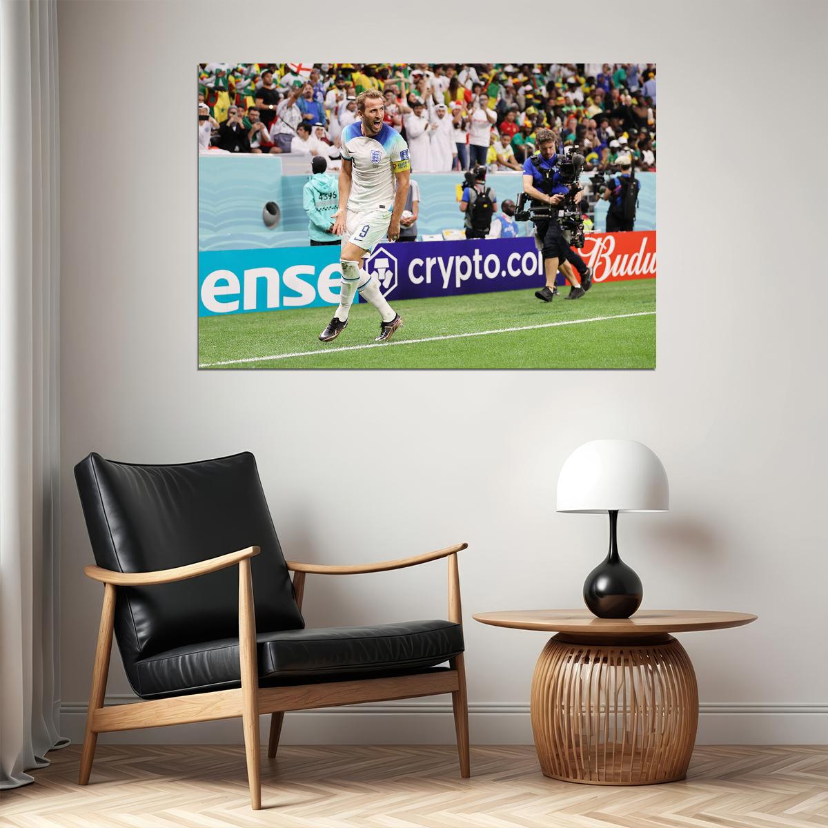 Harry Kane Goal Celebration England World Cup Football Poster Wall Art Print Home Wall Decor - xonomax
