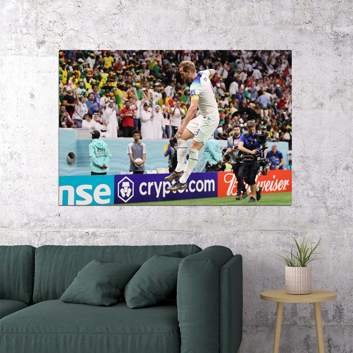 Harry Kane Goal Celebration England World Cup Sport Poster Wall Art Print Home Wall Decor - xonomax