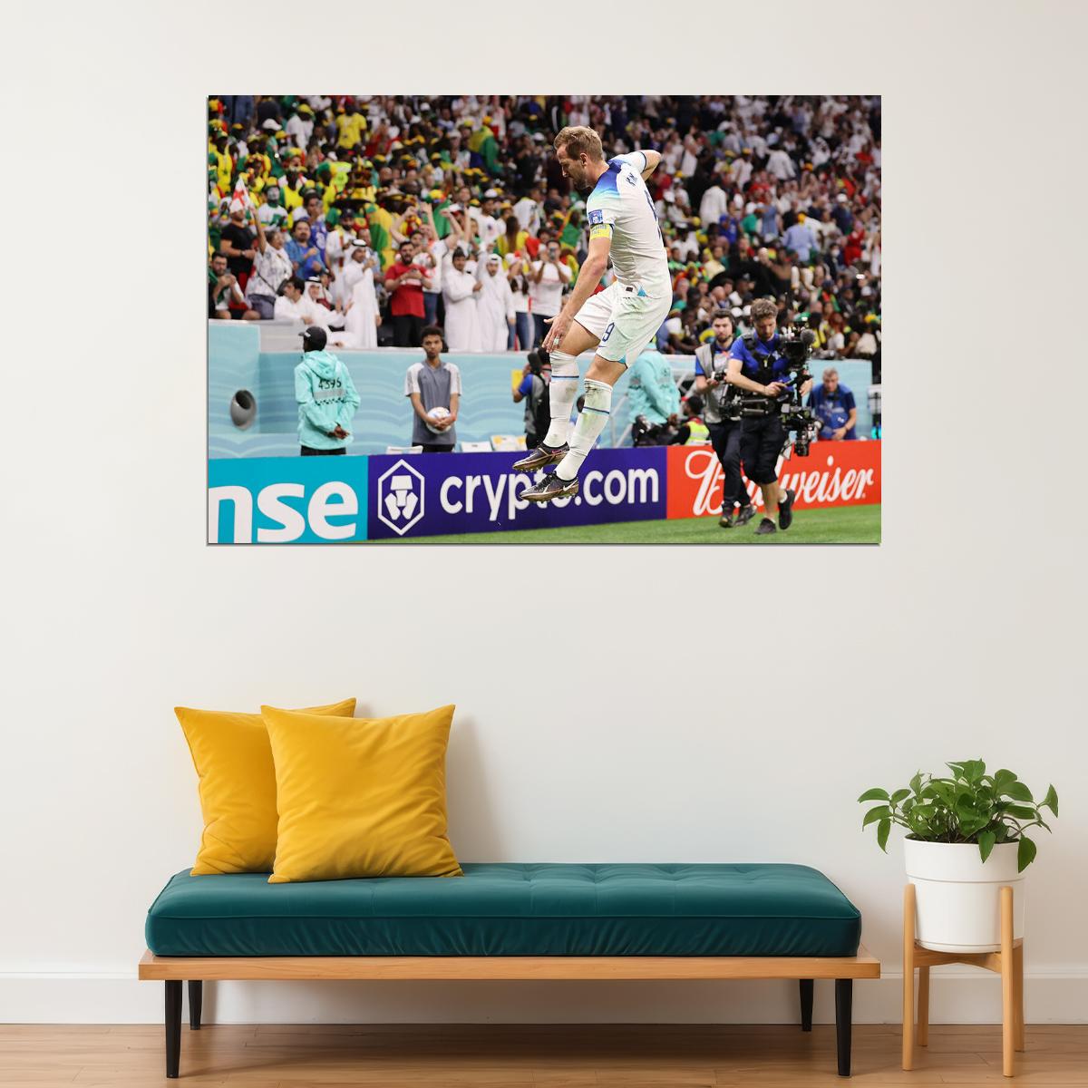 Harry Kane Goal Celebration England World Cup Sport Poster Wall Art Print Home Wall Decor - xonomax