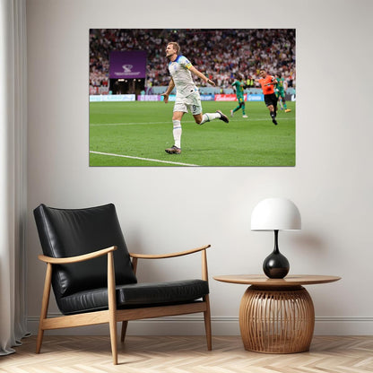 Harry Kane Goal Celebration England World Cup Fans Poster Wall Art Print Home Wall Decor - xonomax