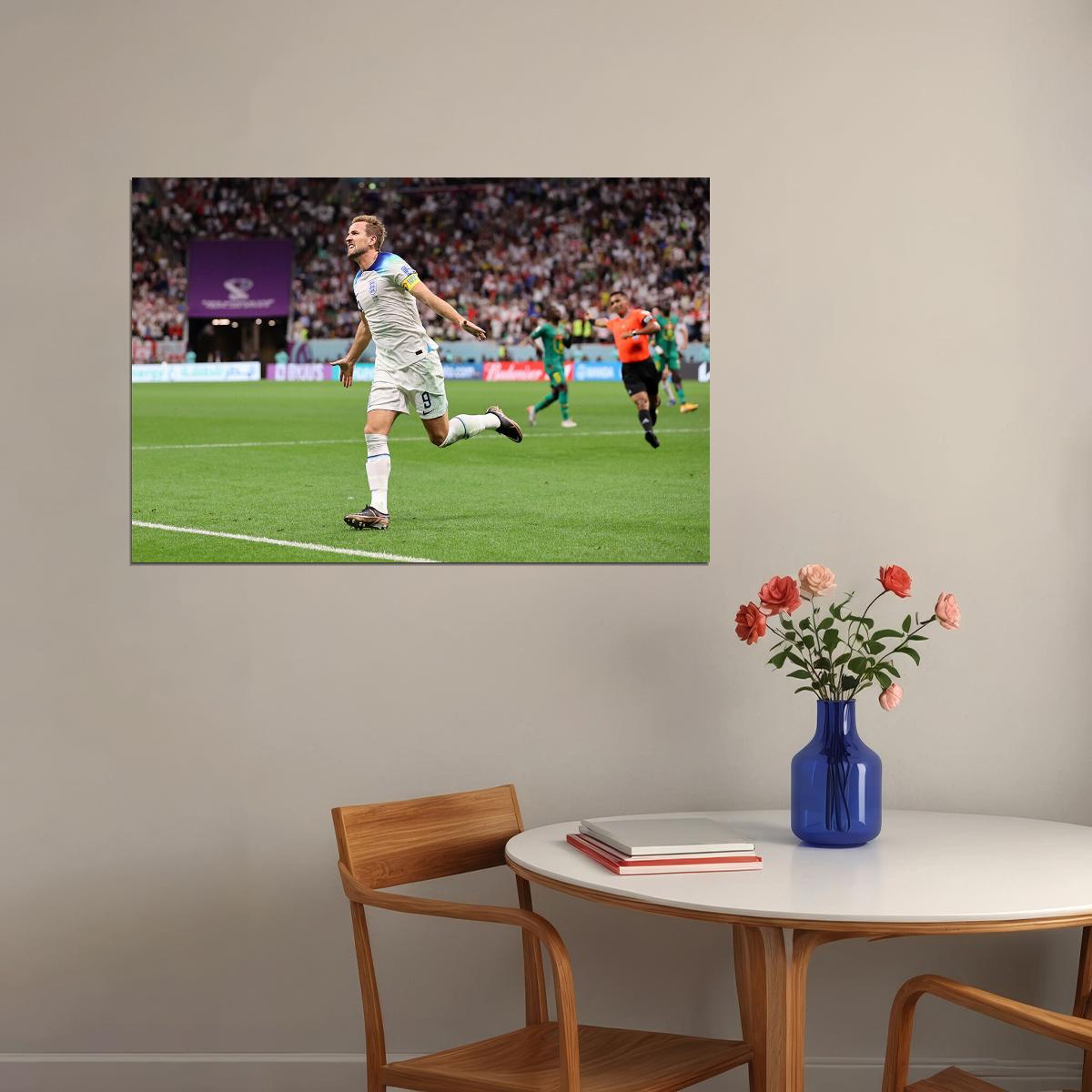 Harry Kane Goal Celebration England World Cup Fans Poster Wall Art Print Home Wall Decor - xonomax