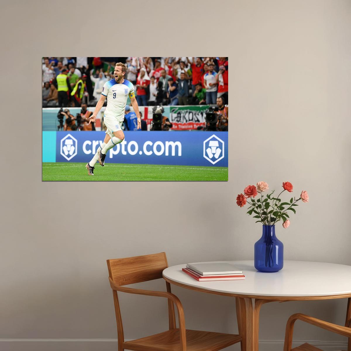 Harry Kane Goal Celebration England World Cup Poster Wall Art Print Home Wall Decor - xonomax