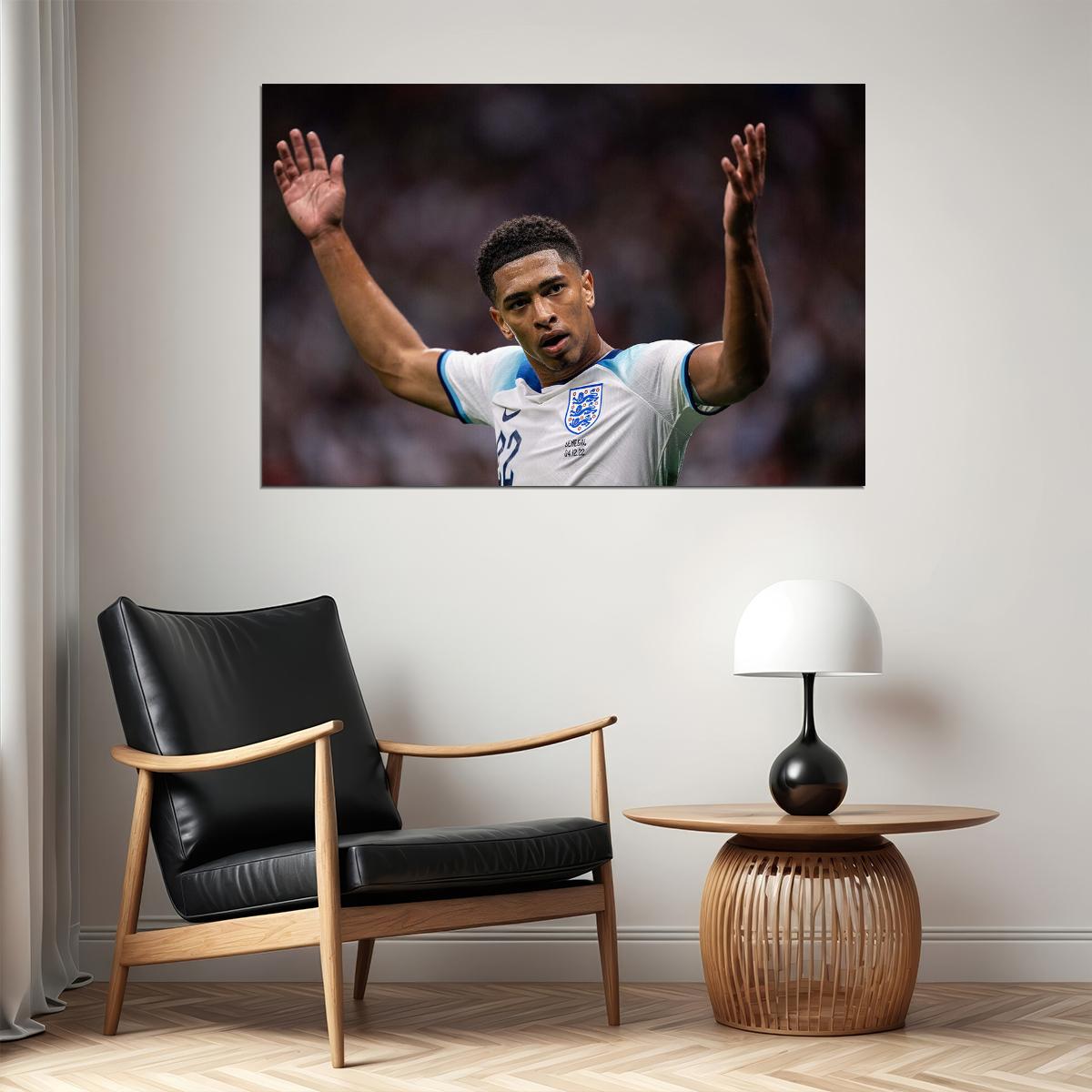 Jude Bellingham England National Team World Cup Sport Poster Wall Art Print Home Wall Decor - xonomax
