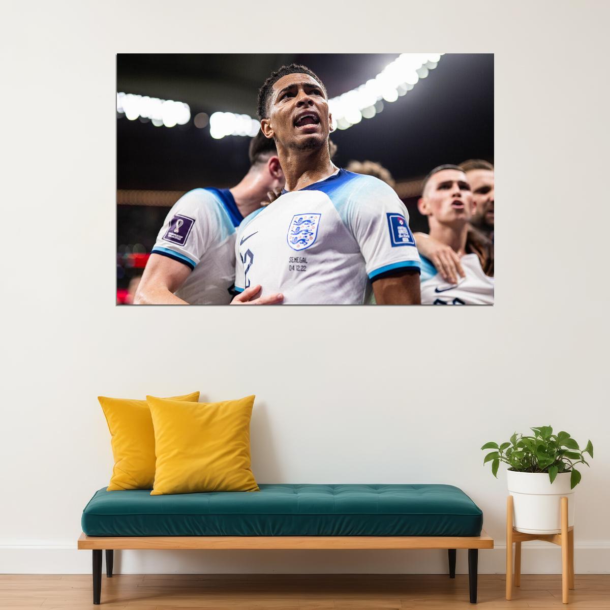 Jude Bellingham England National Team World Cup Fans Poster Wall Art Print Home Wall Decor - xonomax