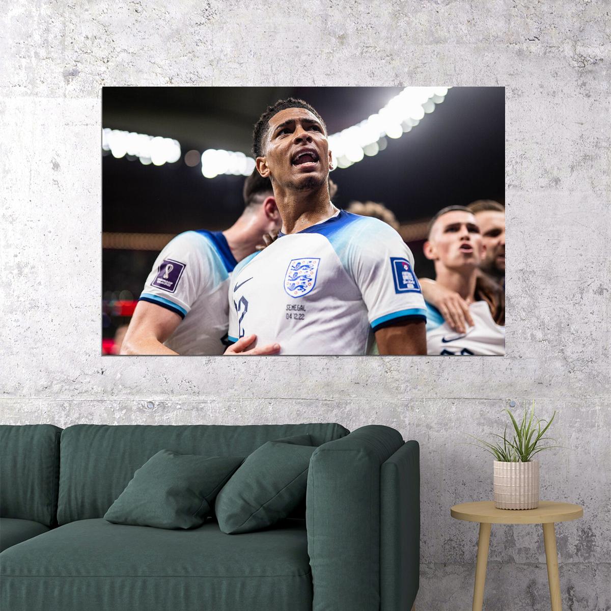 Jude Bellingham England National Team World Cup Fans Poster Wall Art Print Home Wall Decor - xonomax