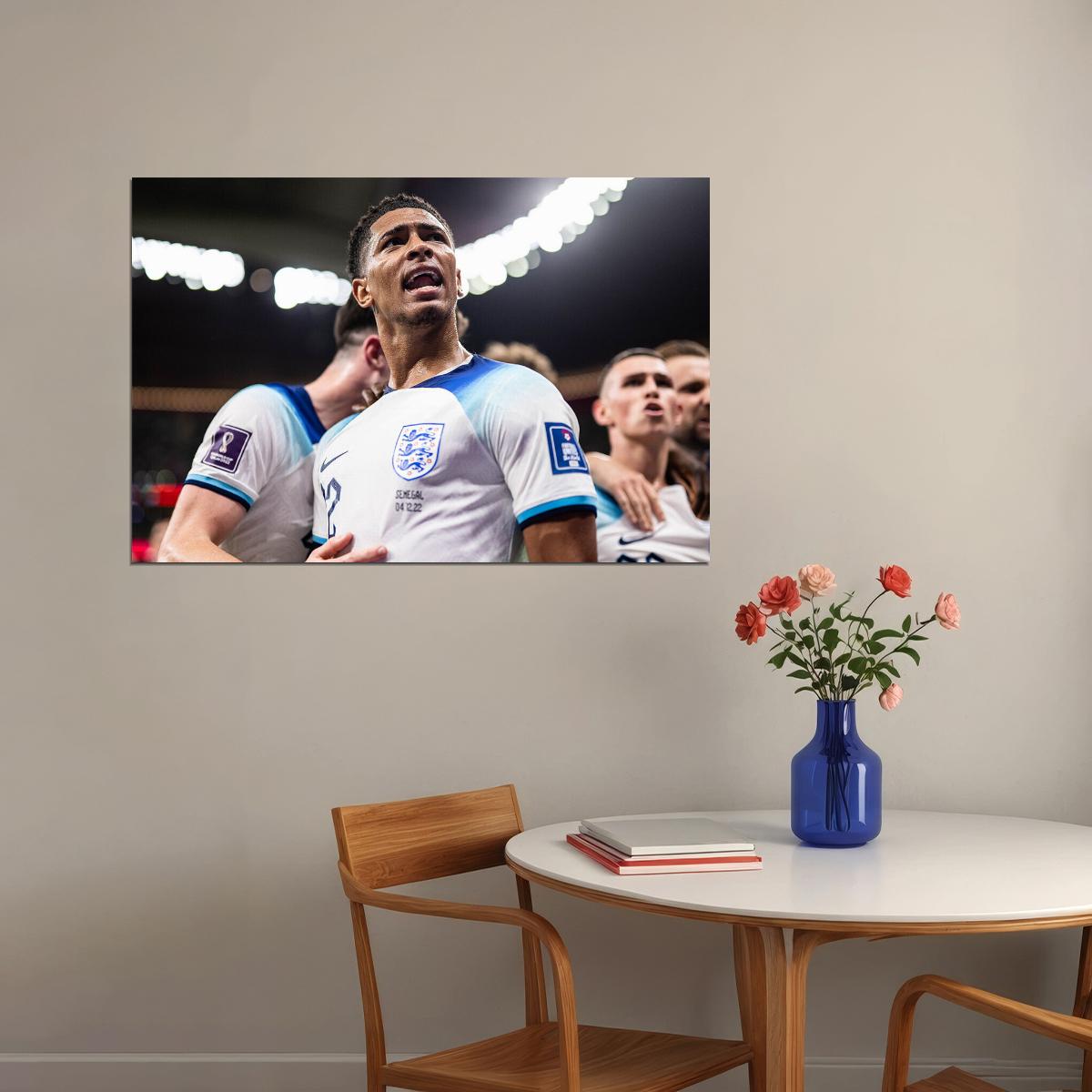 Jude Bellingham England National Team World Cup Fans Poster Wall Art Print Home Wall Decor - xonomax