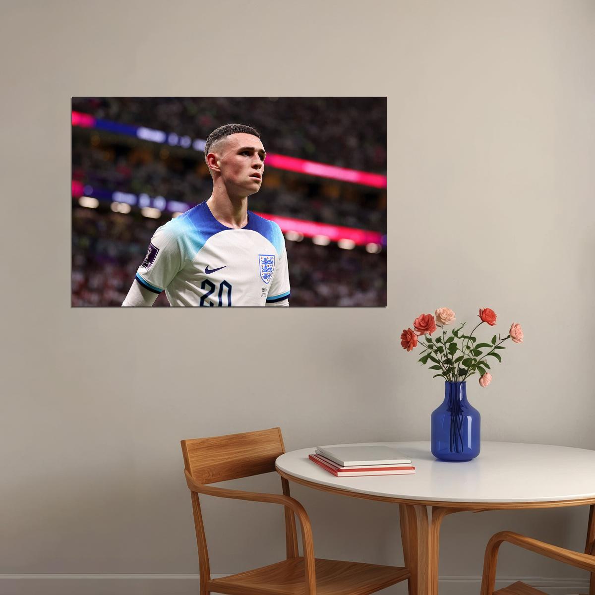 Phil Foden England National Team World Cup Poster Wall Art Print Home Wall Decor - xonomax
