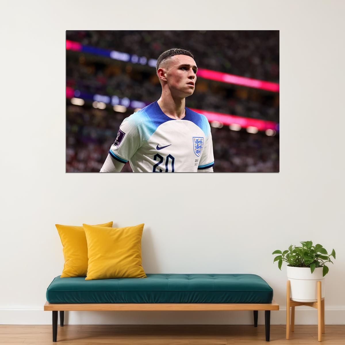 Phil Foden England National Team World Cup Poster Wall Art Print Home Wall Decor - xonomax