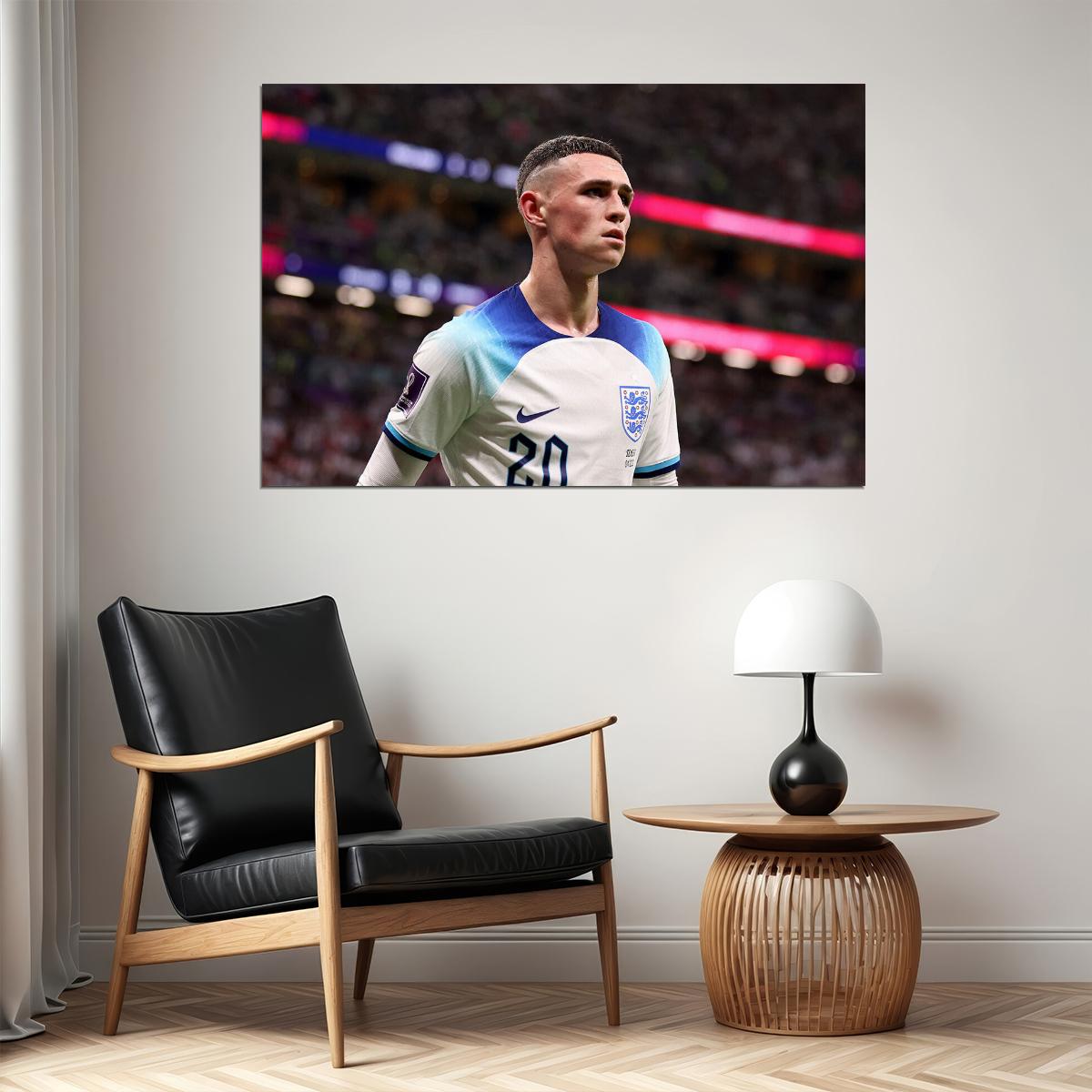 Phil Foden England National Team World Cup Poster Wall Art Print Home Wall Decor - xonomax