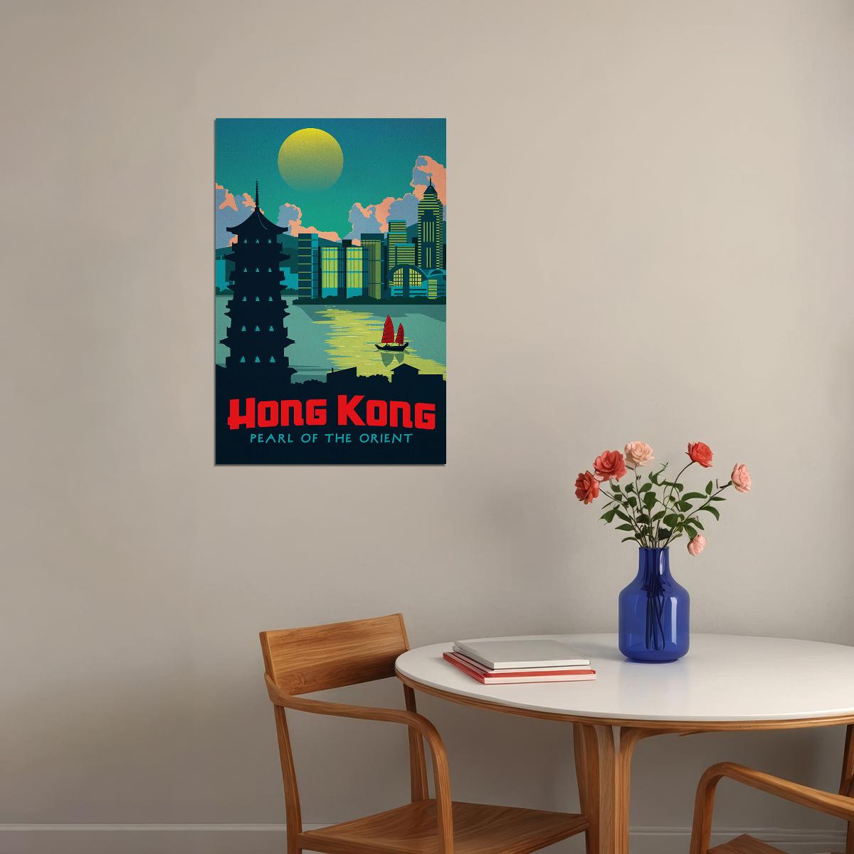 Hong Kong Travel Famous Places Tourism Country Poster Wall Art Print Home Wall Decor - xonomax