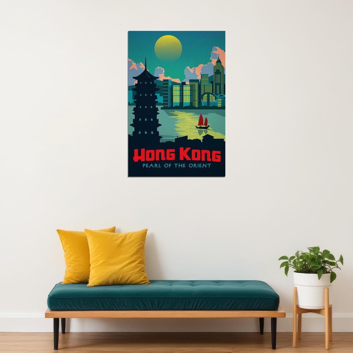Hong Kong Travel Famous Places Tourism Country Poster Wall Art Print Home Wall Decor - xonomax