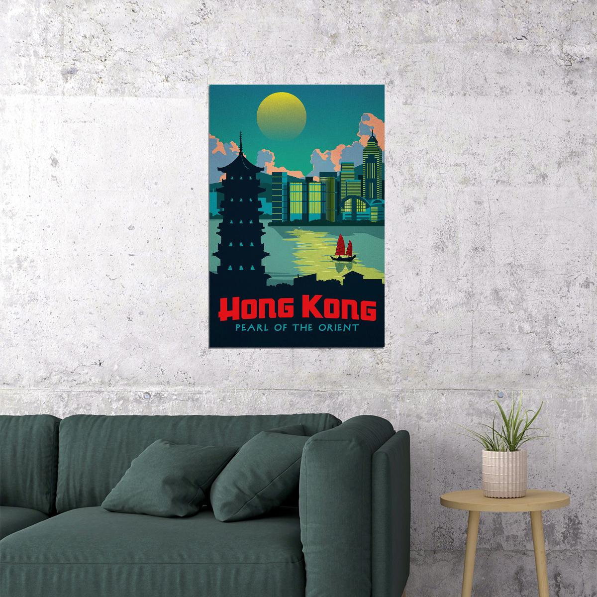 Hong Kong Travel Famous Places Tourism Country Poster Wall Art Print Home Wall Decor - xonomax