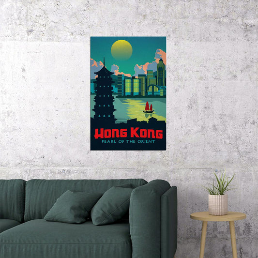Hong Kong Travel Famous Places Tourism Country Poster Wall Art Print Home Wall Decor - xonomax