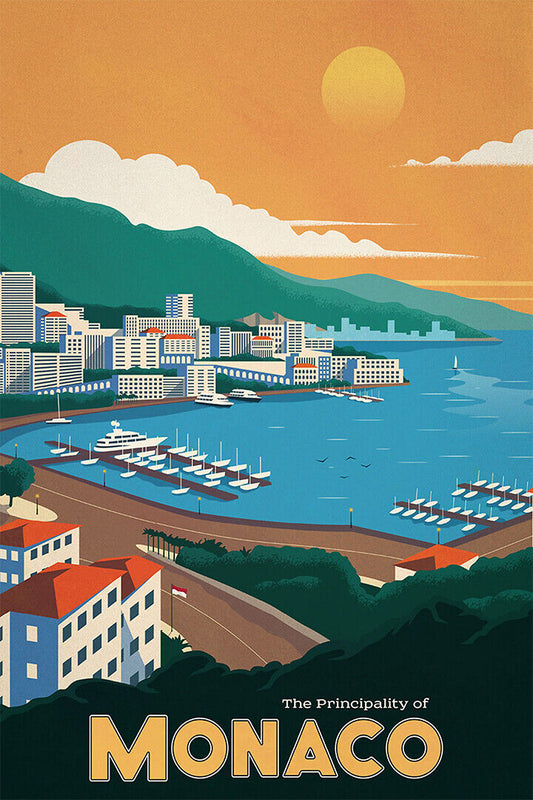 Monaco Travel Famous Places Tourism Country Poster Wall Art Print Home Wall Decor - xonomax