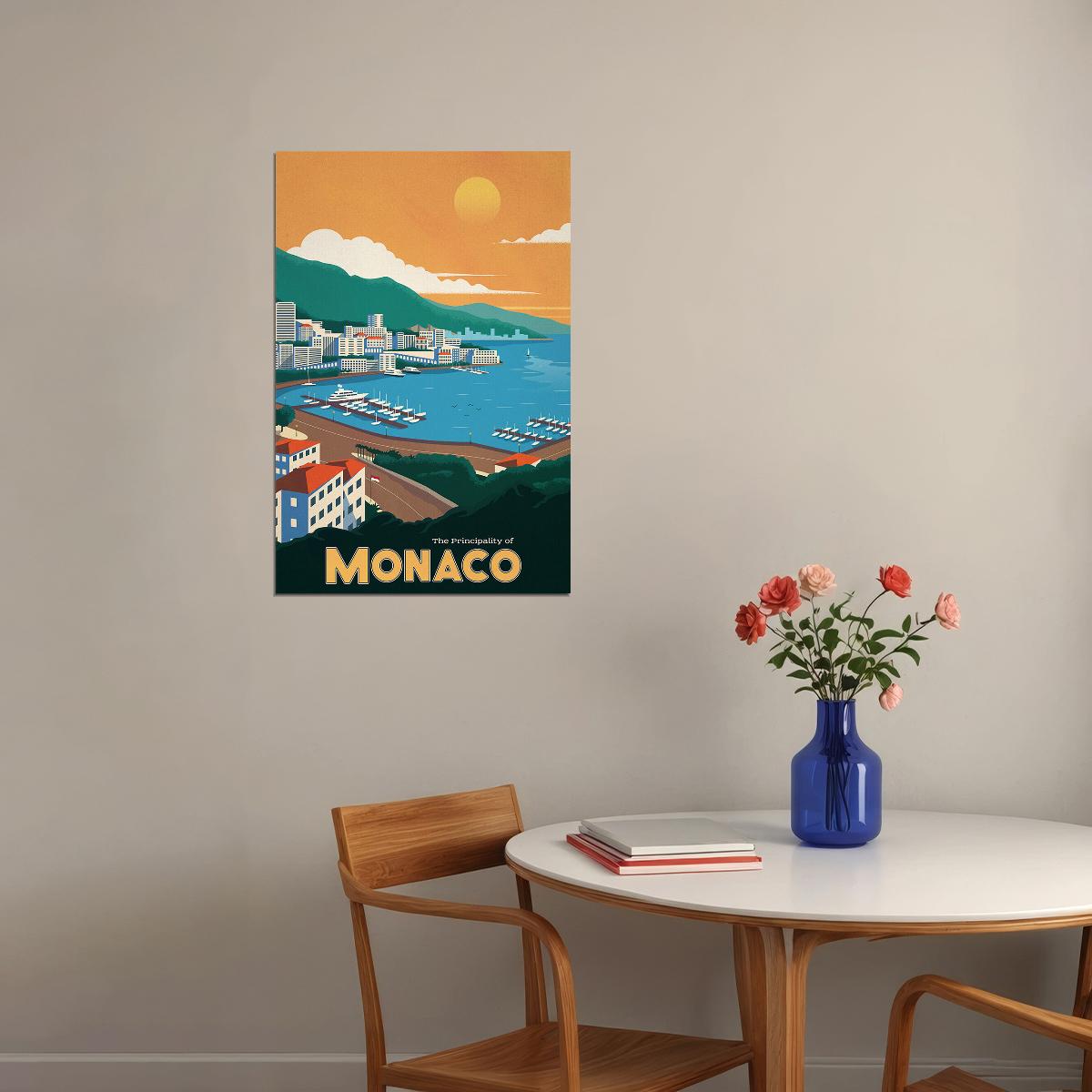 Monaco Travel Famous Places Tourism Country Poster Wall Art Print Home Wall Decor - xonomax