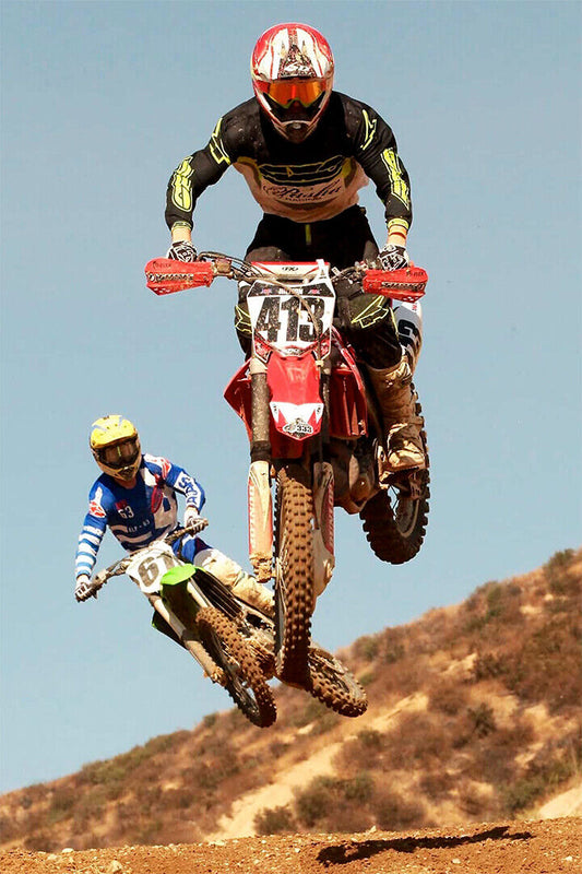 Ron Lechien Motorcycle Cross Country Racing Poster Wall Art Print Home Wall Decor