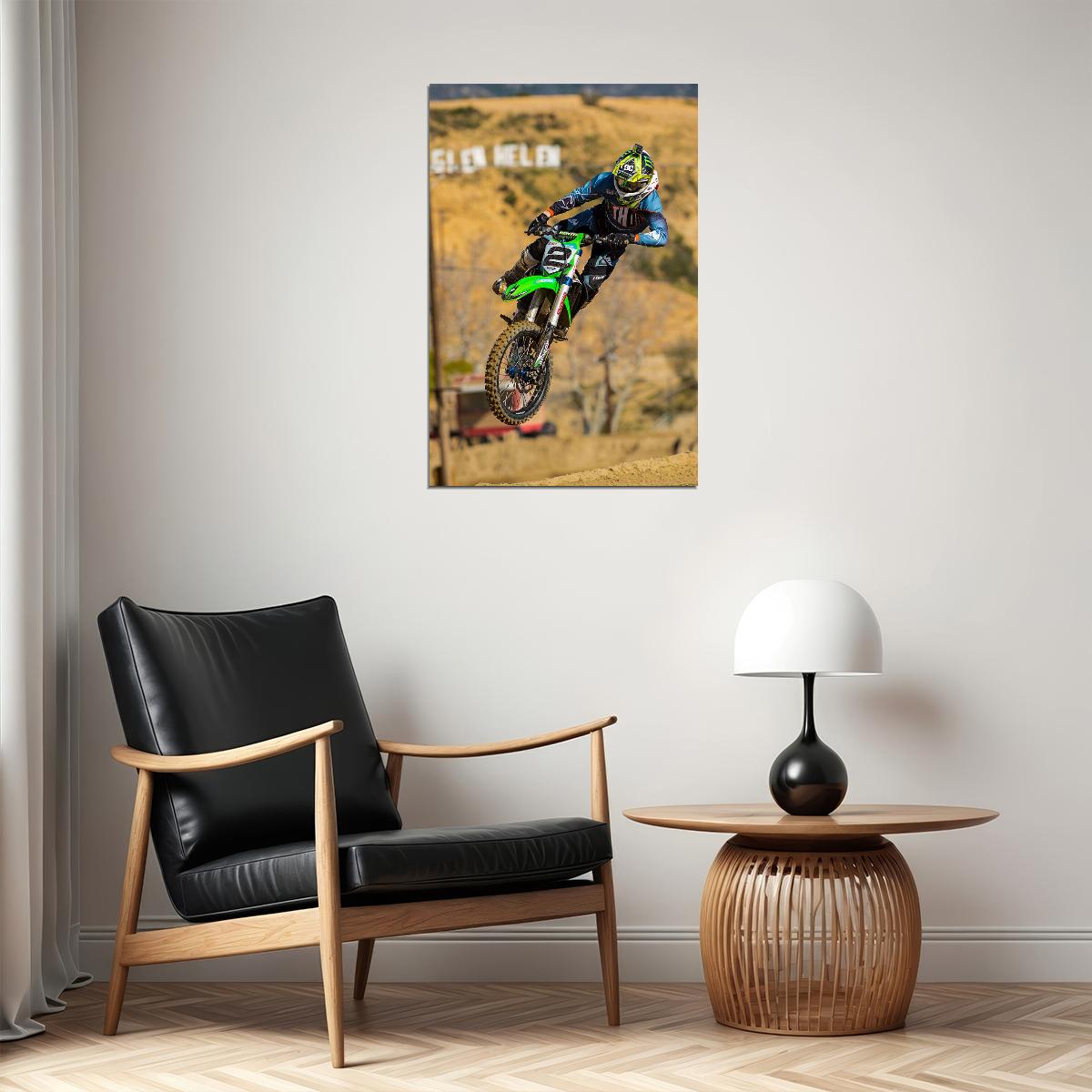 Ryan Villopoto Motorcycle Cross Country Racer Poster Wall Art Print Home Wall Decor