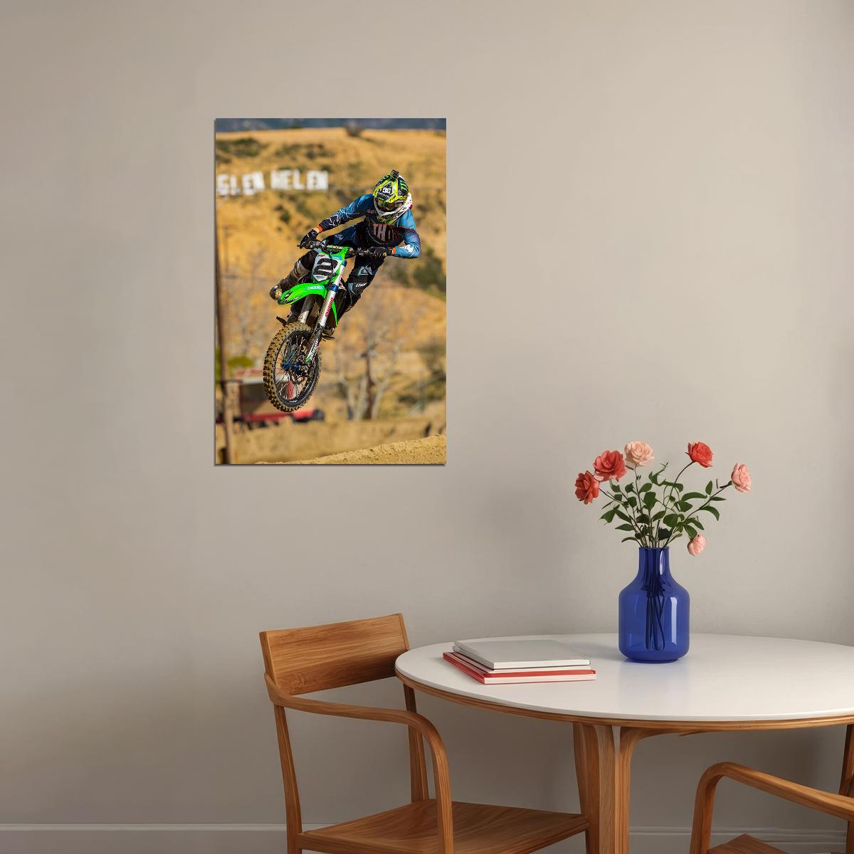 Ryan Villopoto Motorcycle Cross Country Racer Poster Wall Art Print Home Wall Decor
