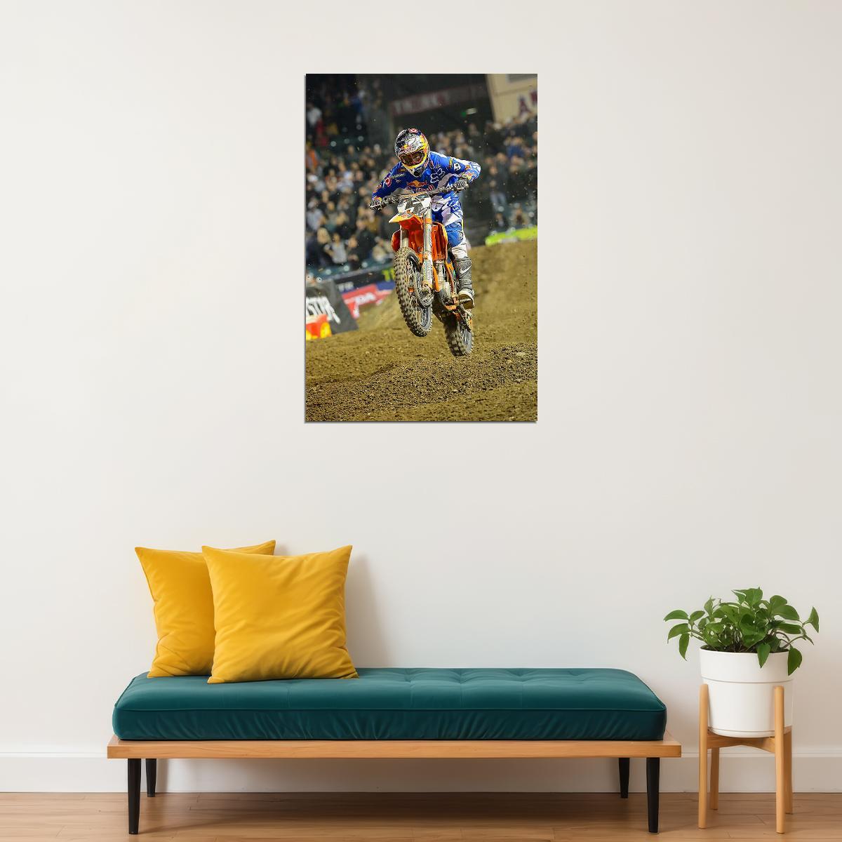 Ryan Dungey Motorcycle Cross Country Idol Poster Wall Art Print Home Wall Decor