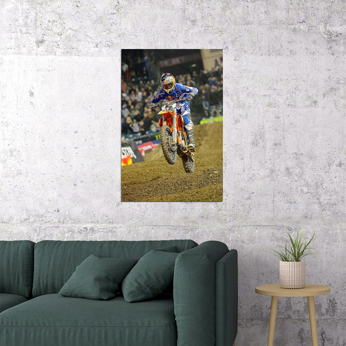 Ryan Dungey Motorcycle Cross Country Idol Poster Wall Art Print Home Wall Decor