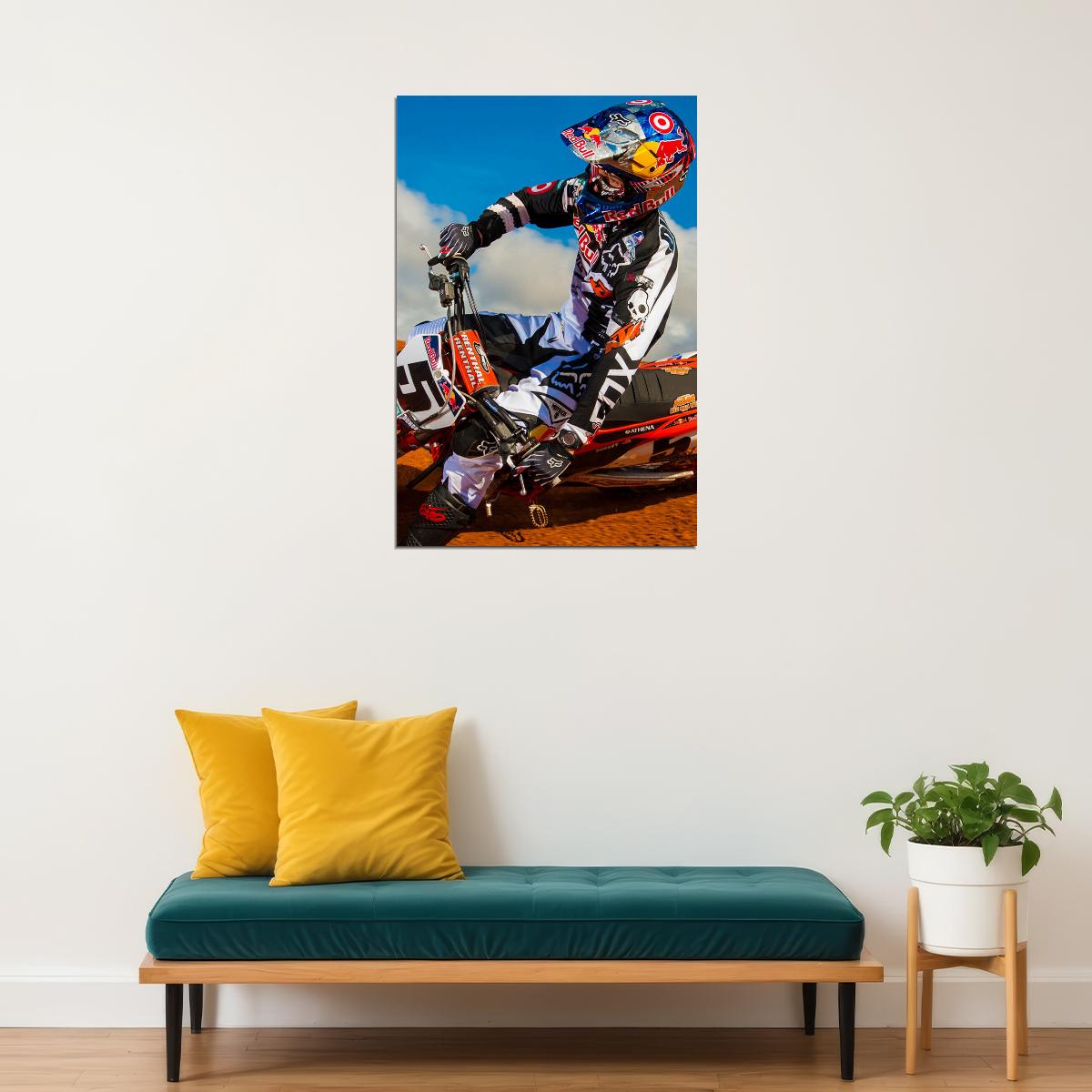 Ryan Dungey Motorcycle Cross Country Racer Poster Wall Art Print Home Wall Decor