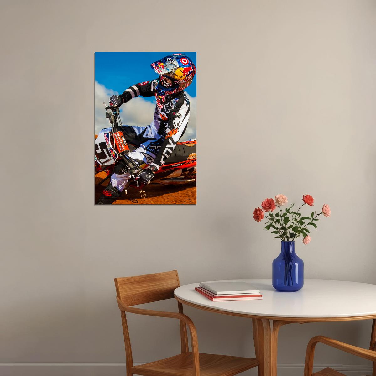 Ryan Dungey Motorcycle Cross Country Racer Poster Wall Art Print Home Wall Decor