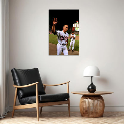 Cal Ripken Breaks Lou Gehrig Record Baseball Poster Wall Art Print Home Wall Decor - xonomax