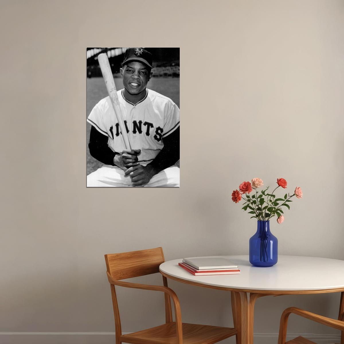 Willie Mays The Catch Baseball Sports Star Poster Wall Art Print Home Wall Decor - xonomax