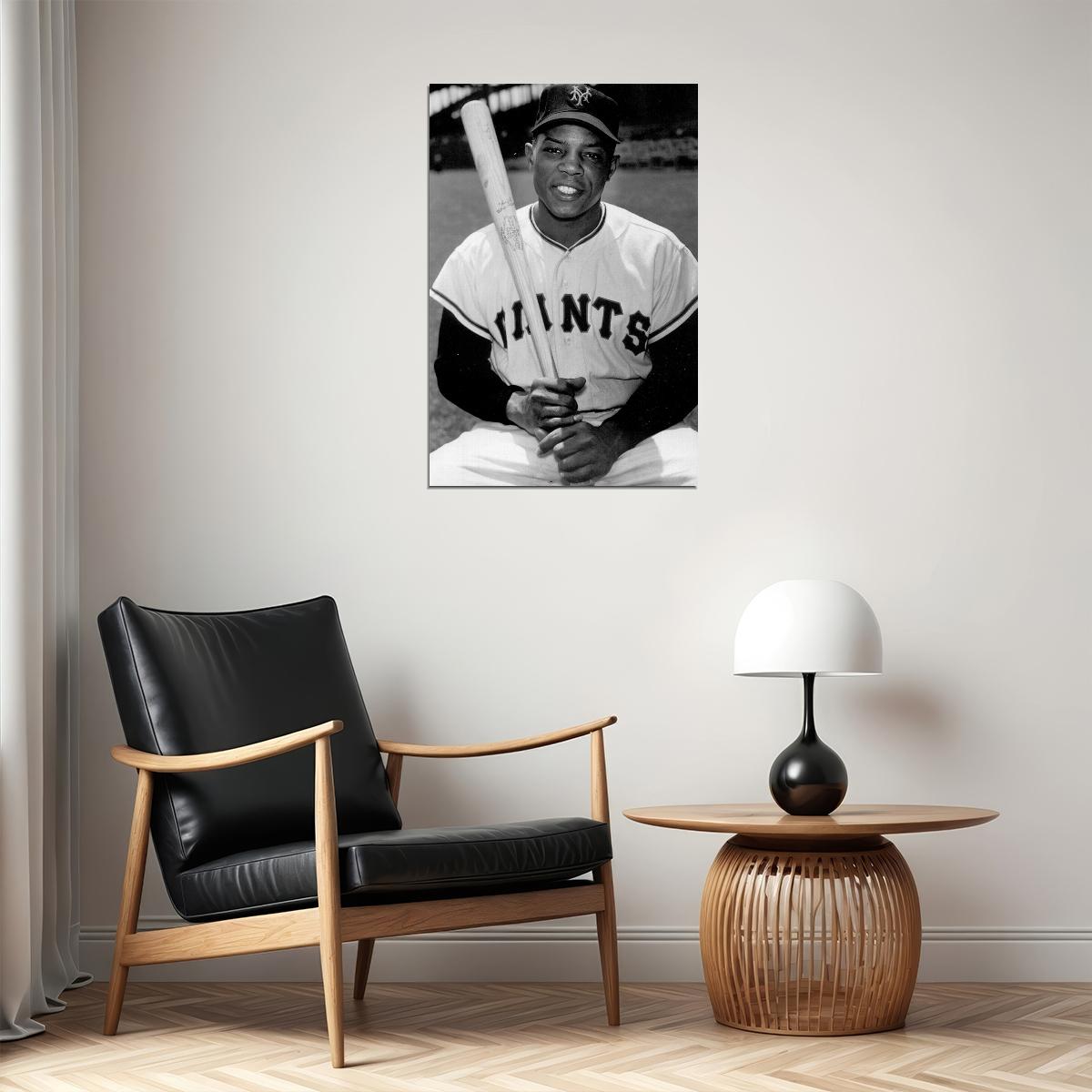 Willie Mays The Catch Baseball Sports Star Poster Wall Art Print Home Wall Decor - xonomax