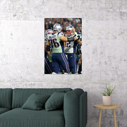 Tom Brady Celebrity American Football Sports Poster Wall Art Print Home Wall Decor