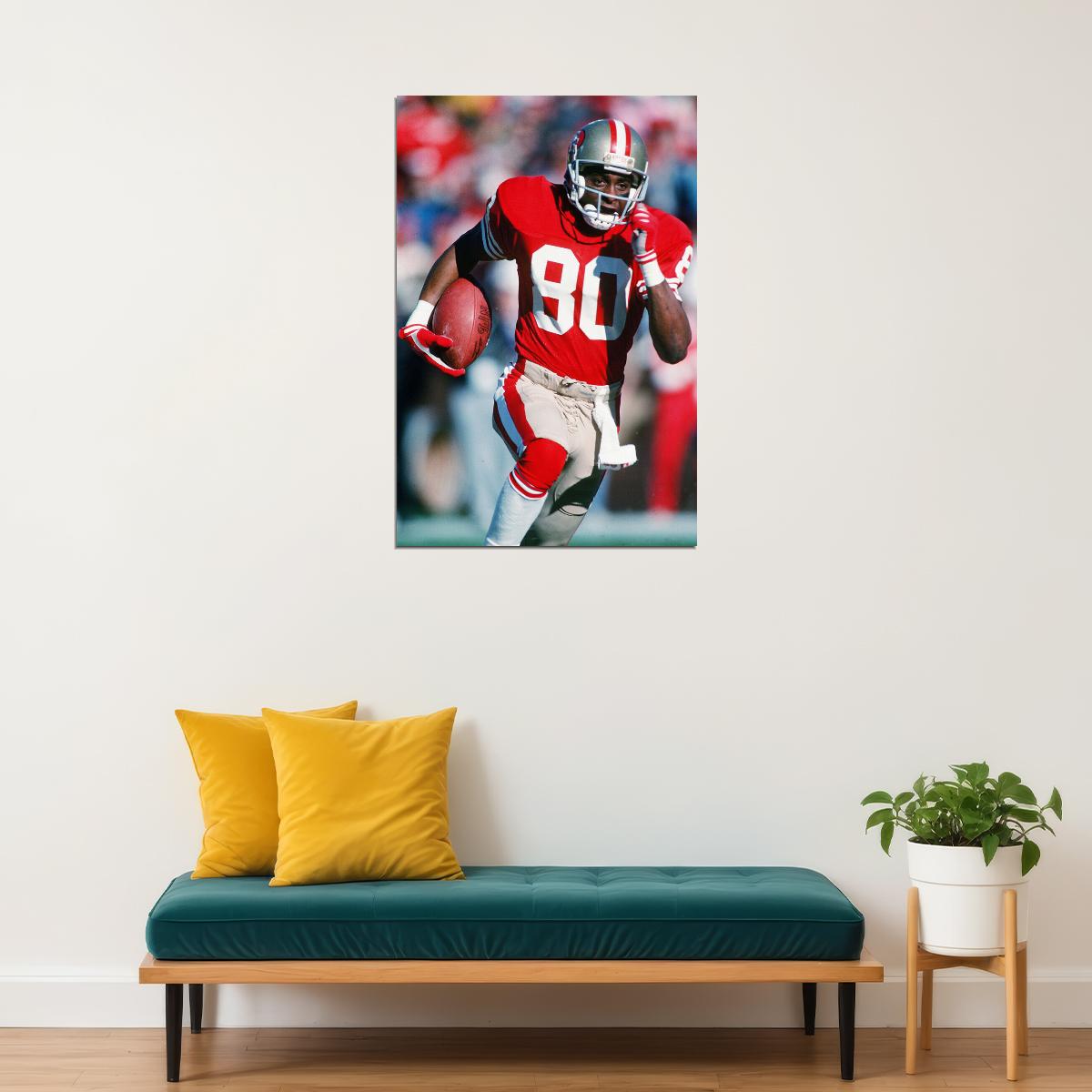 Jerry Rice American Football Player Star Poster Wall Art Print Home Wall Decor