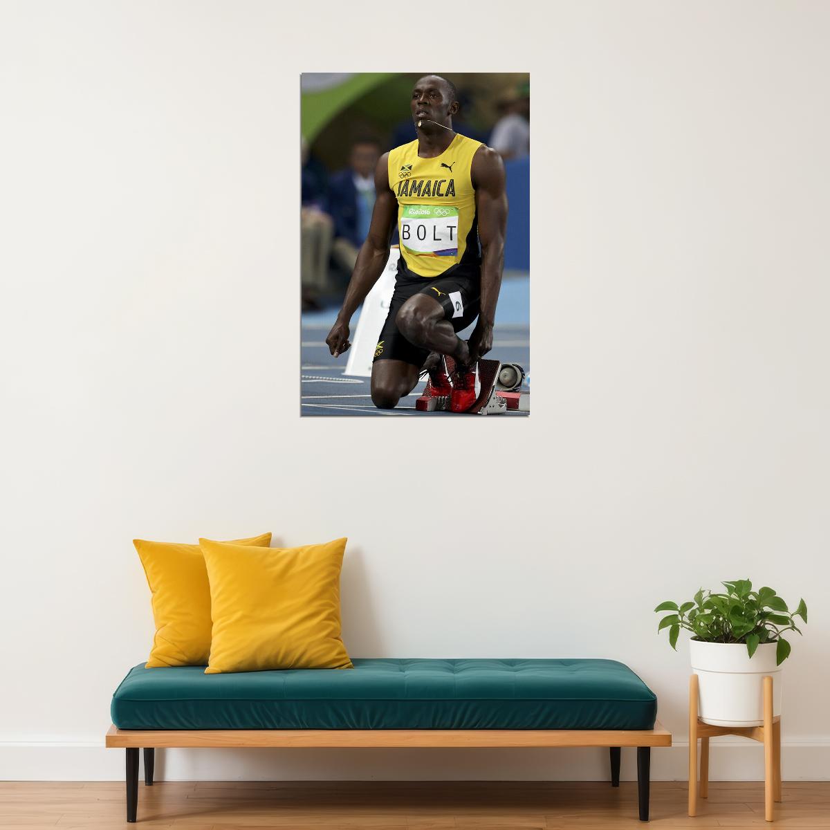2016 Usain Bolt Track And Field Poster Wall Art Print Home Wall Decor - xonomax