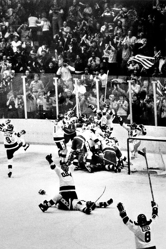 1980 Ice Hockey Match Sports Organization Poster Wall Art Print Home Wall Decor - xonomax