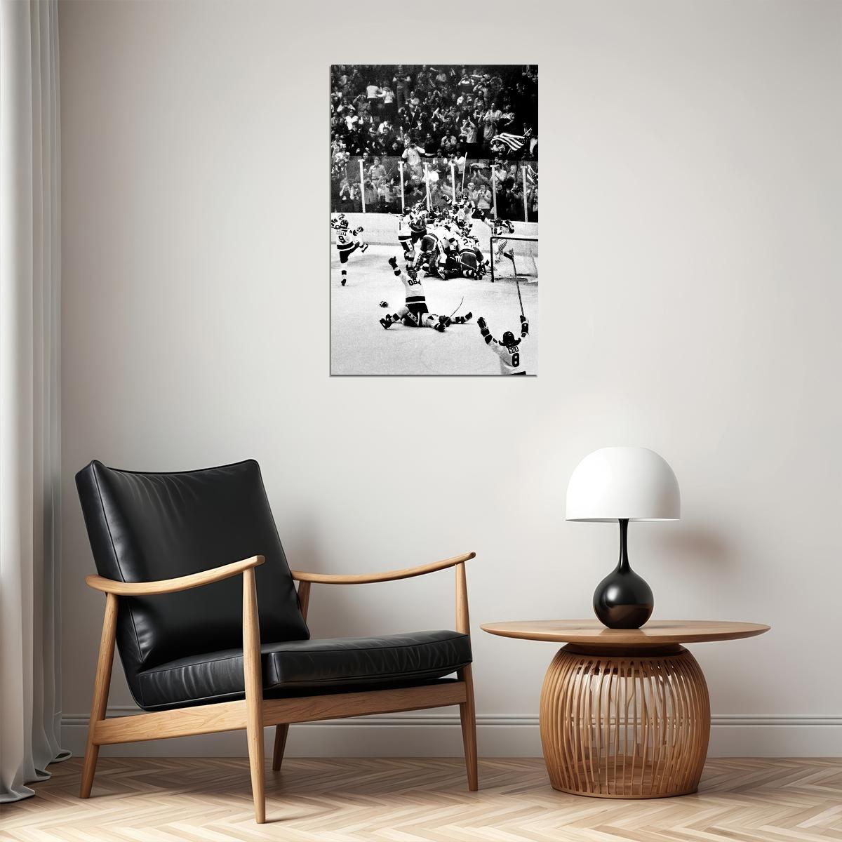 1980 Ice Hockey Match Sports Organization Poster Wall Art Print Home Wall Decor - xonomax