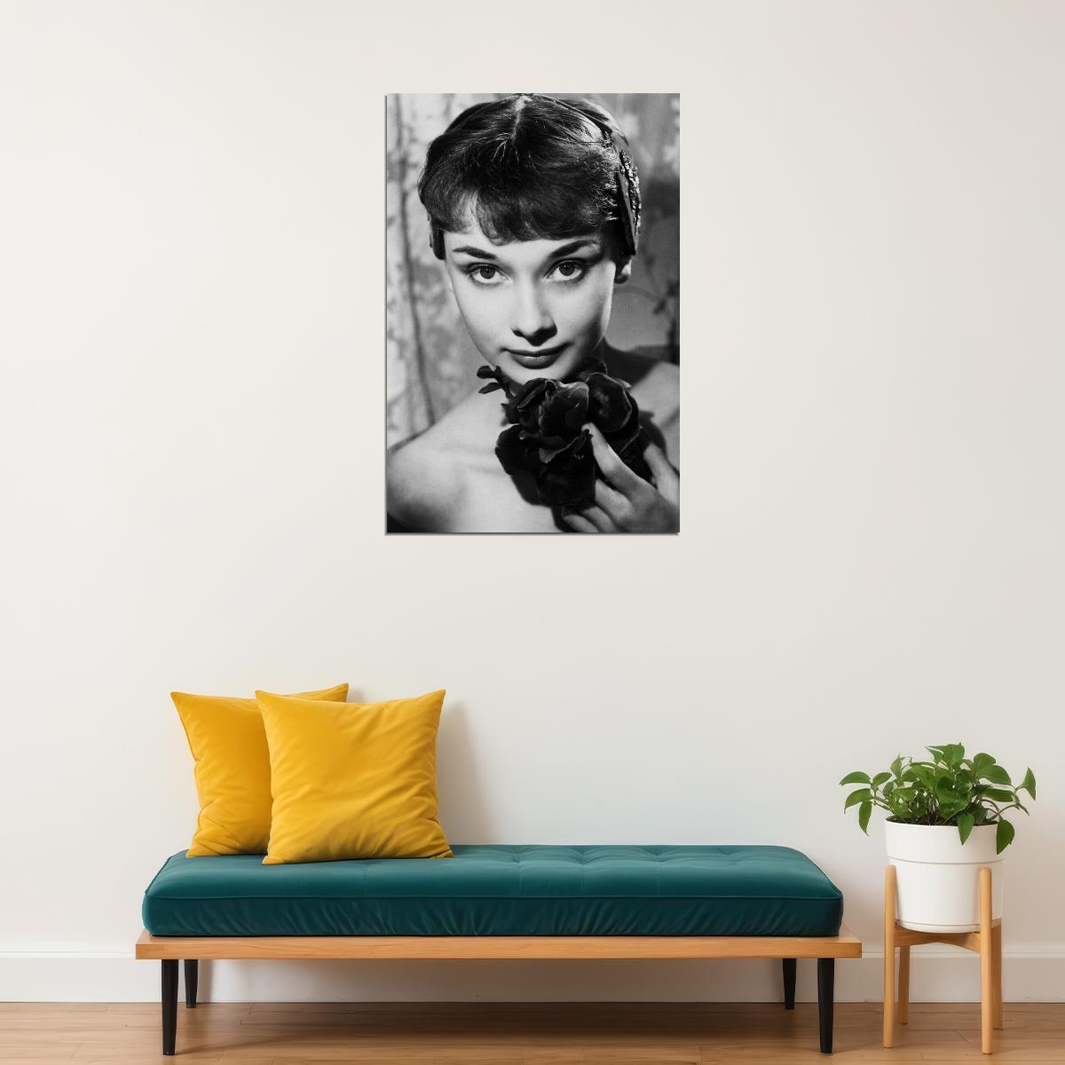 Audrey Hepburn Celebrity Movie Actress Idol Poster Wall Art Print Home Wall Decor - xonomax