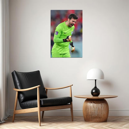 Alisson Becker Brazil National Team World Cup Poster Wall Art Print Home Wall Decor - xonomax