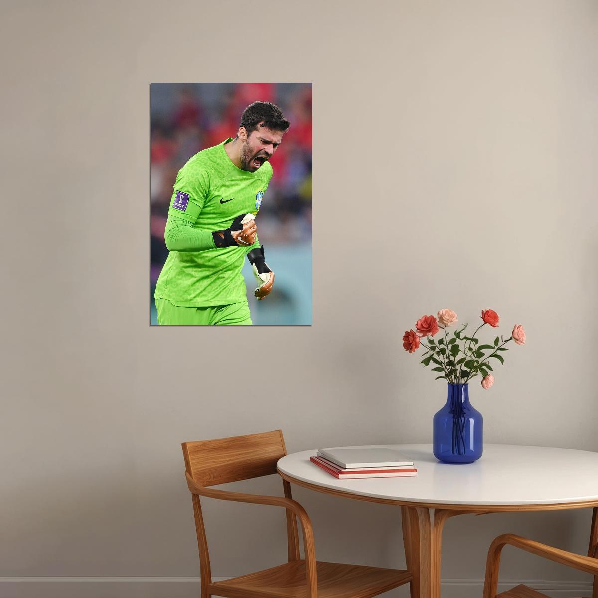 Alisson Becker Brazil National Team World Cup Poster Wall Art Print Home Wall Decor - xonomax
