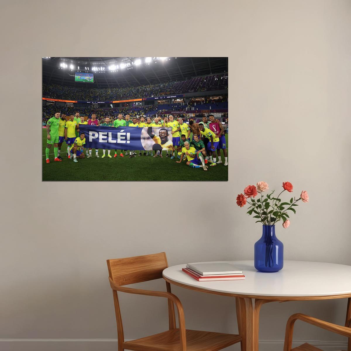 Pele Brazil National Football Team World Cup Poster Wall Art Print Home Wall Decor - xonomax