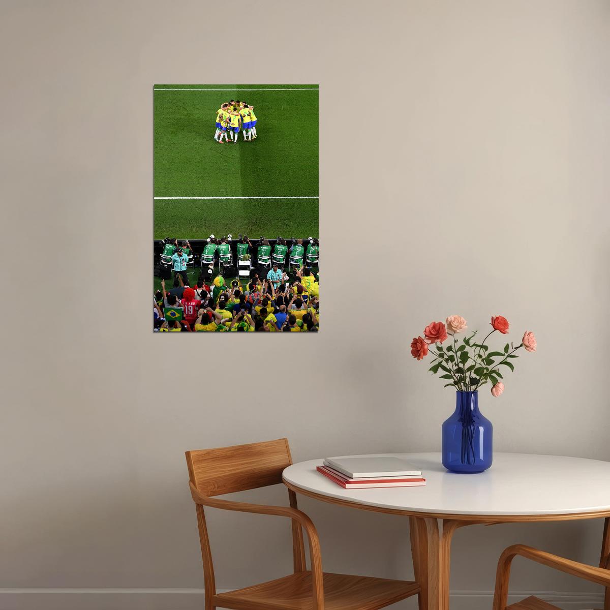Brazil National Football Team Celebration World Cup Poster Wall Art Print Home Wall Decor - xonomax