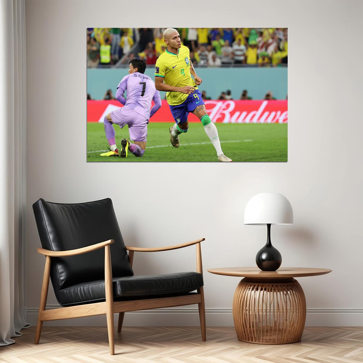 Richarlison Goal Celebration Brazil World Cup Poster Wall Art Print Home Wall Decor - xonomax