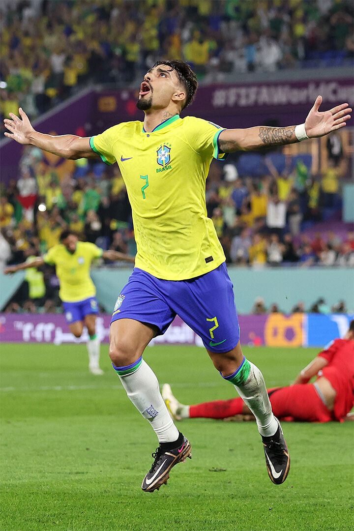 Lucas Paqueta Goal Celebration Brazil World Cup Poster Wall Art Print Home Wall Decor - xonomax