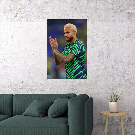 Neymar Brazil National Football Team World Cup Poster Wall Art Print Home Wall Decor - xonomax