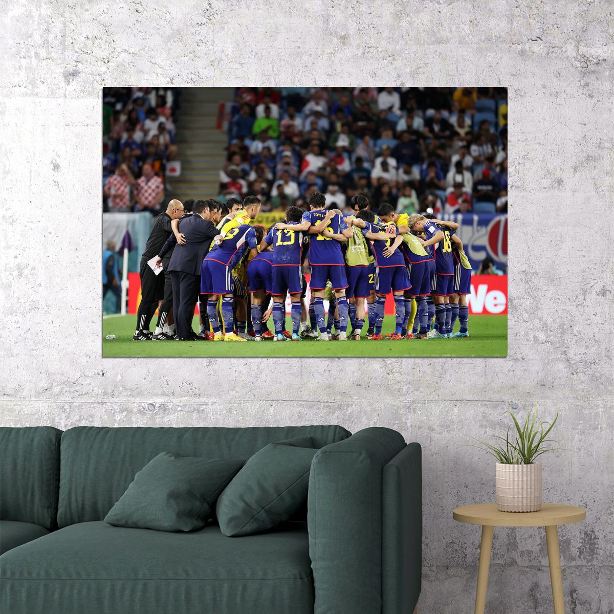 Japan National Football Team World Cup Poster Wall Art Print Home Wall Decor - xonomax
