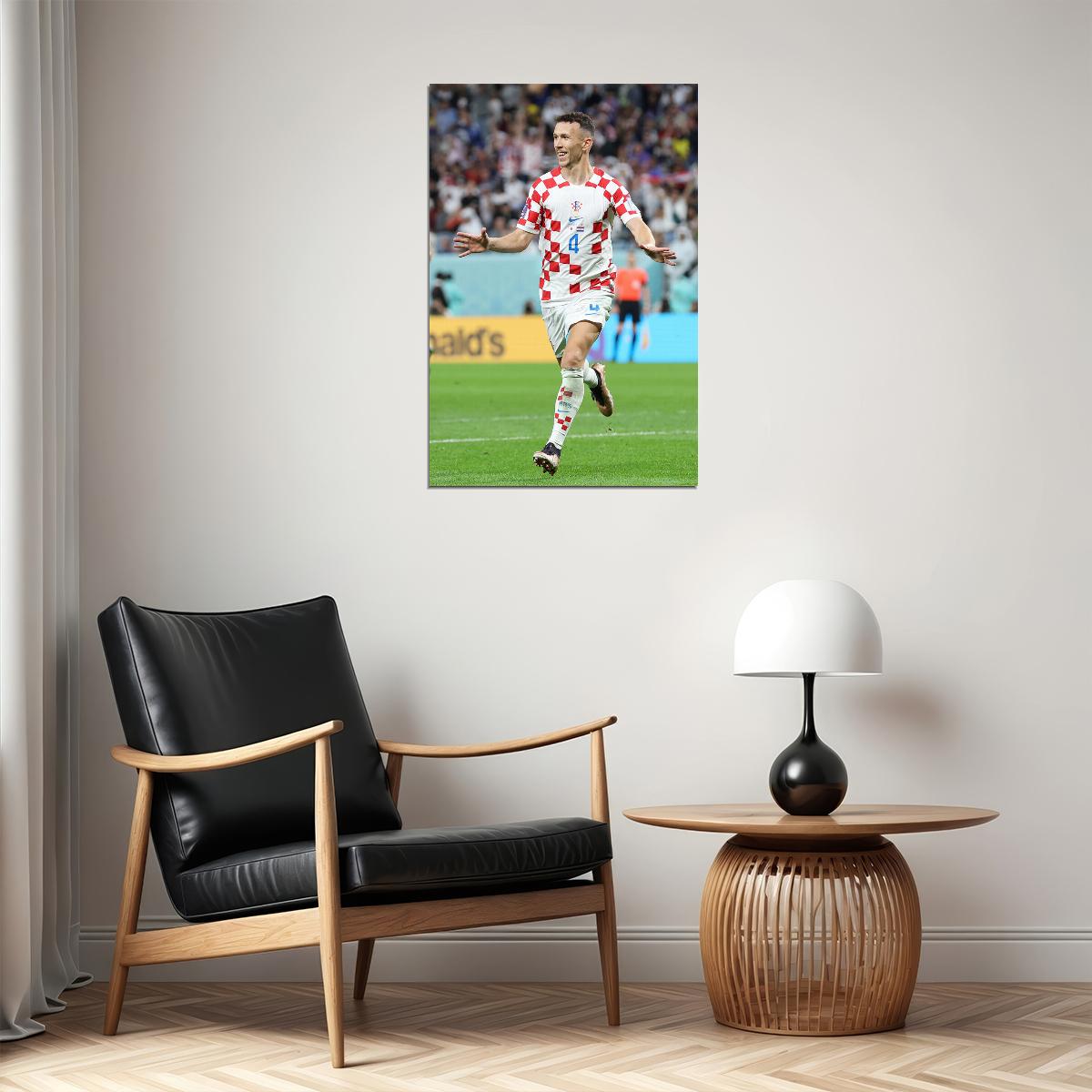 Ivan Perisic Croatia National Team World Cup Poster Wall Art Print Home Wall Decor - xonomax